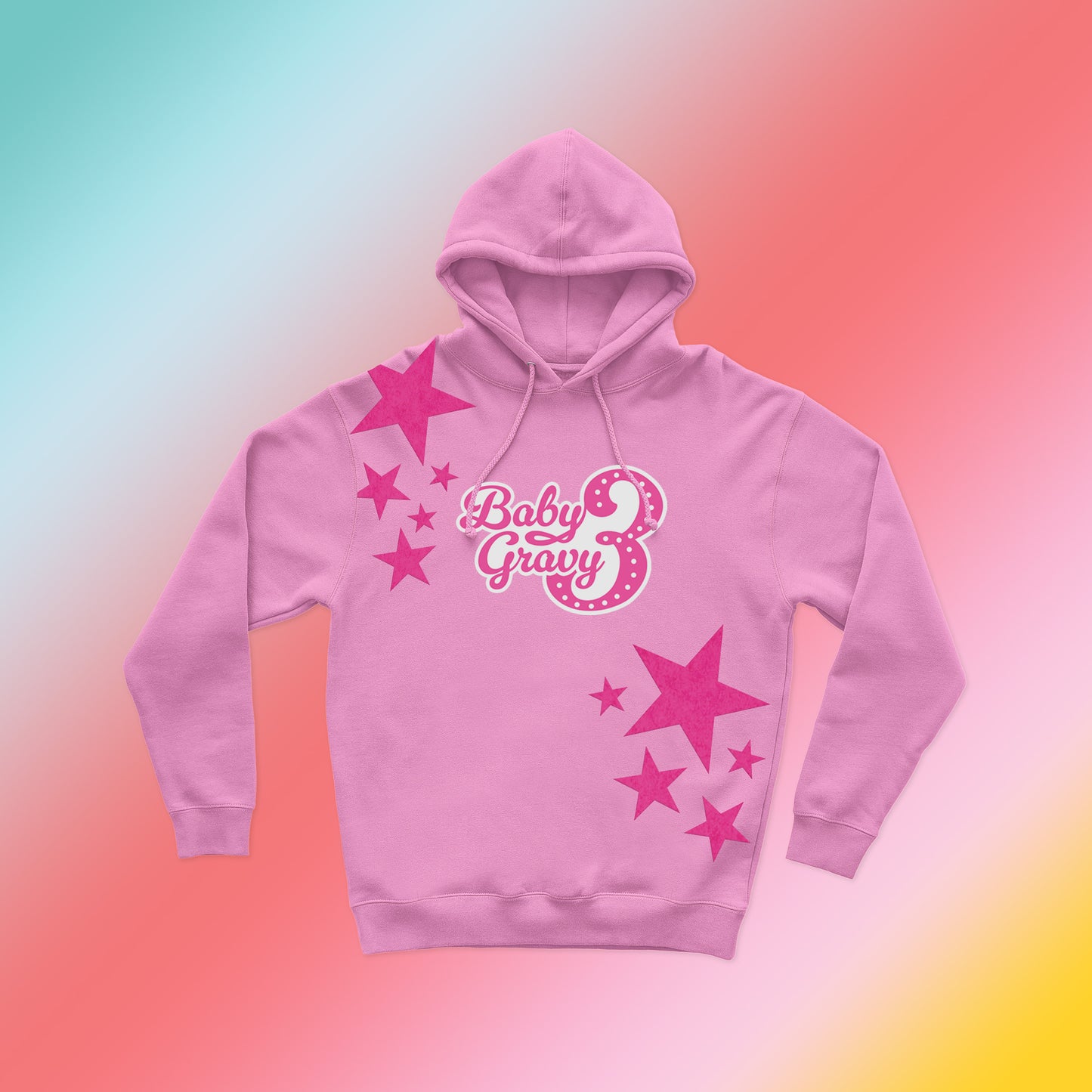 BG3 Star Embroidered Hoodie (Pink)
